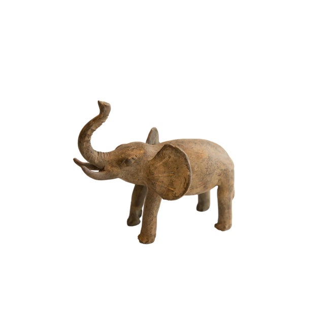 Metal Vintage African Elephant Sculpture For Sale - Image 7 of 7