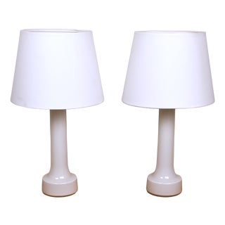 Large Swedish Art Glass Table Lamps from Bergboms, 1960s, Set of 2 For Sale