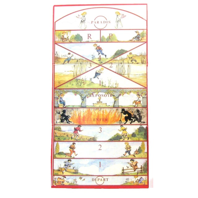 Illustration Vintage French Game Board & Box For Sale - Image 3 of 7