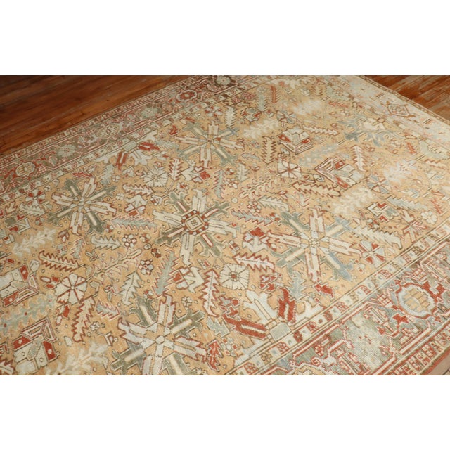 Antique Zabihi Collection Room Size Heriz Rug - 6'10" x 9'10" For Sale - Image 12 of 12