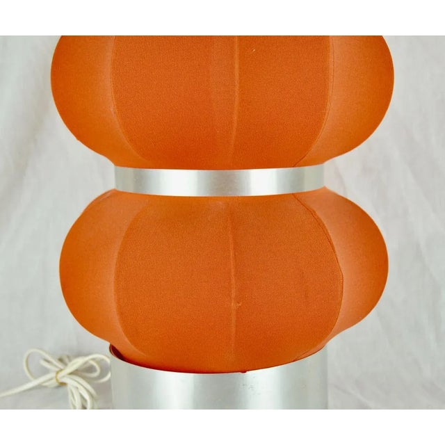 Chrome and Fabric Table Lamp, 1960s For Sale - Image 9 of 12