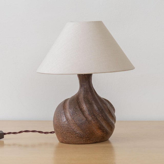 French 1960s French Artisan Terrcotta Lamp For Sale - Image 3 of 11