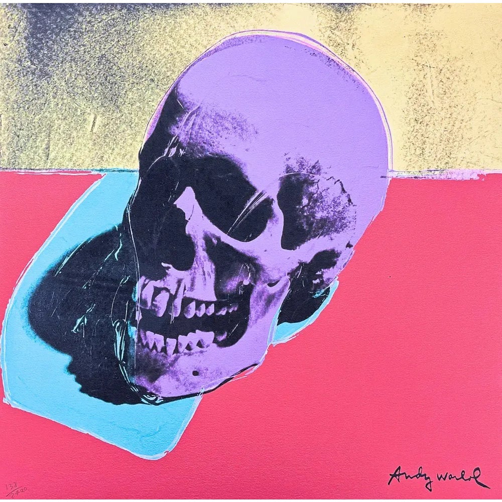 After Andy Warhol, Skull on a Red Background, 1980s, Print | Chairish