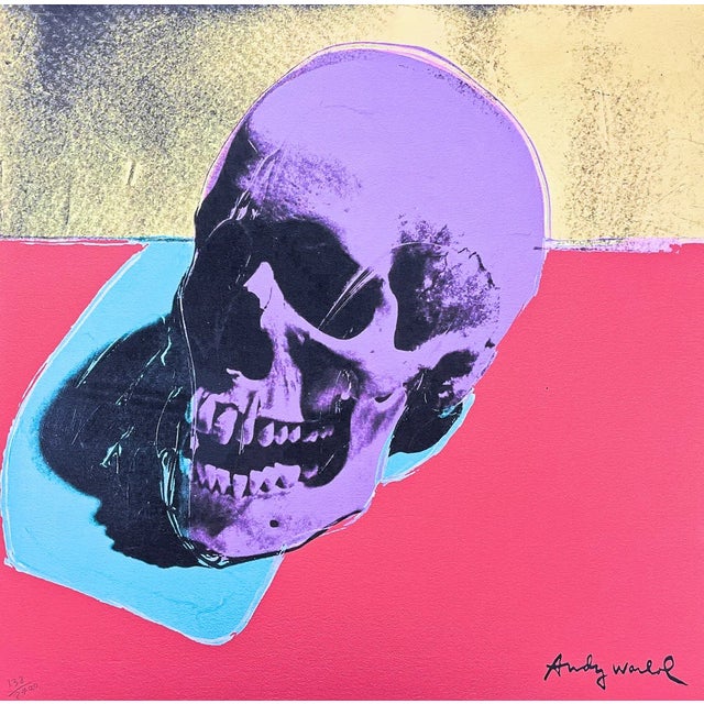 After Andy Warhol, Skull on a Red Background, 1980s, Print For Sale