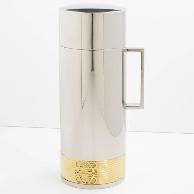 Loewe Spain Chrome and Gilt Metal Thermos Insulated Decanter For Sale - Image 13 of 13