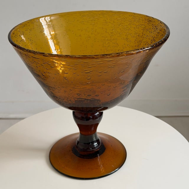 Blown Glass Salad Bowl from the Biot Glassworks For Sale - Image 4 of 7
