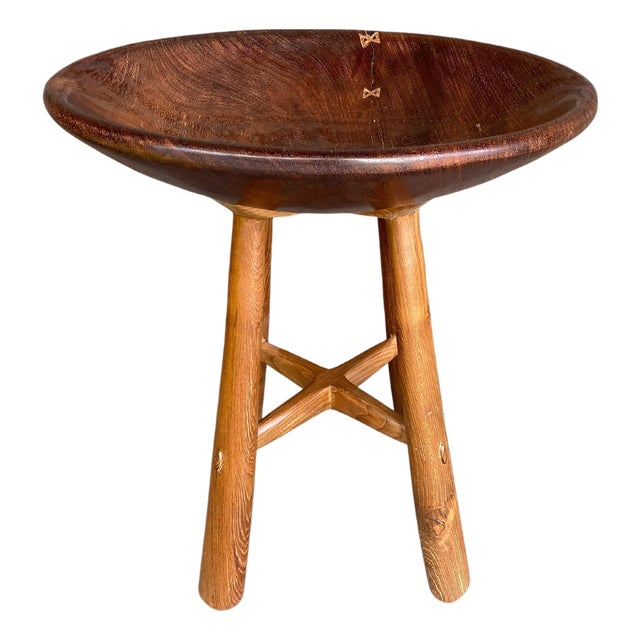 Andrianna Shamaris Mid-Century Couture Side Table For Sale