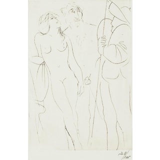 Giacomo Manzú, Nude Oedipus, Ed. 38/105, 1968, Etching For Sale