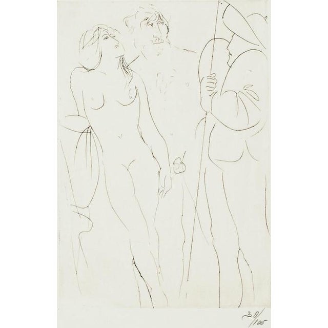 Giacomo Manzú, Nude Oedipus, Ed. 38/105, 1968, Etching For Sale