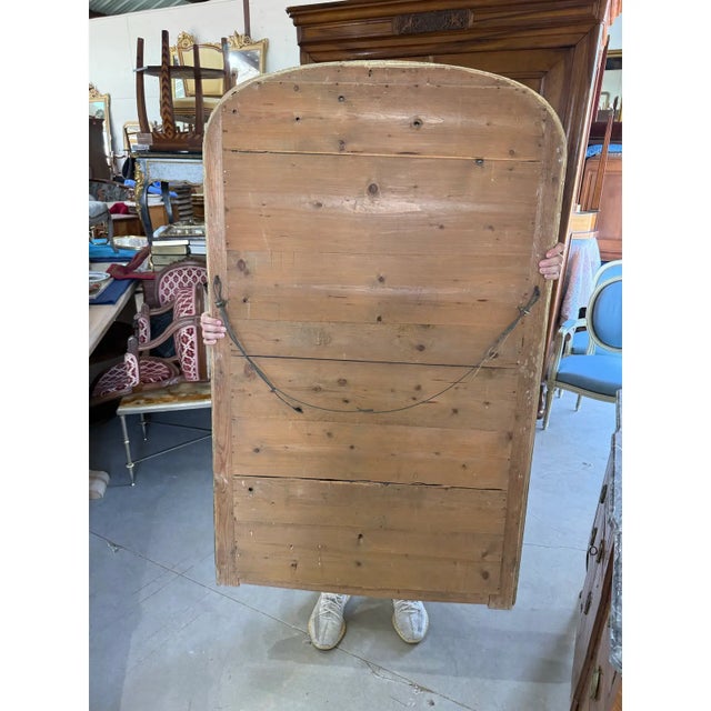 French Large 19th Century French Carved and Giltwood Mirror For Sale - Image 3 of 12