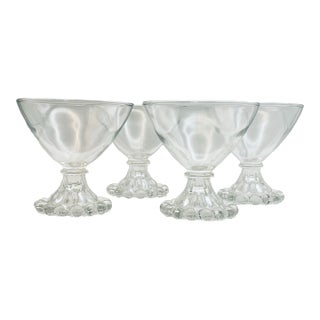 Mid 20th Century Bubble Footed Cocktail Glasses- Set of Four For Sale