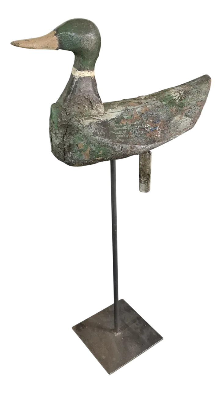 Vintage Decoy Duck on Stand, 1940 | Chairish
