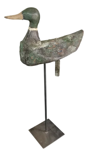 Vintage Decoy Duck on Stand, 1940