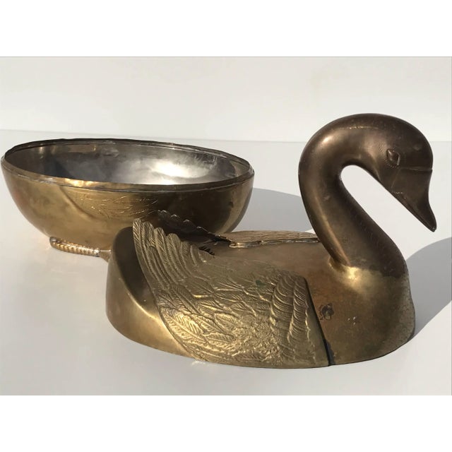Anthony Redmile Patinated Brass Garden Decor Duck or Swan Motif Planter For Sale - Image 4 of 8