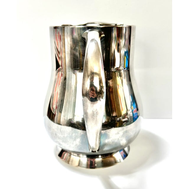 Vintage W&s Blackinton Silverplate Water Pitcher – Mid Century Barware For Sale - Image 4 of 7