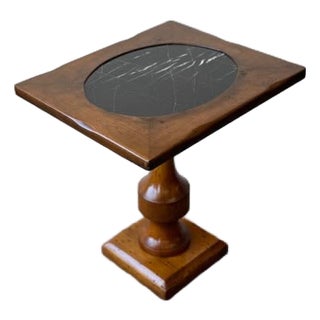 1950's Raymond Enkeboll Marble and Wood Drink Table For Sale