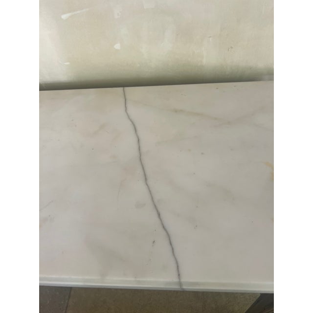 Vintage Louis XVI Style Marble Top Console Table For Sale - Image 10 of 11