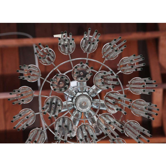 Metal 1970s Chrome and Glass Fixture For Sale - Image 7 of 8