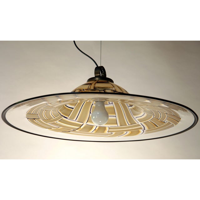 2000 - 2009 Large Amber Murano Incalmo Glass Ceiling Lamp from Barovier & Toso For Sale - Image 5 of 18