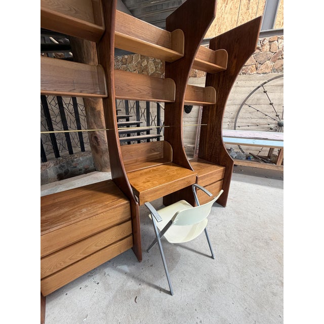 Sculptural Modular Library Wall Unit Desk Gerald McCabe Mid Century Modern For Sale - Image 15 of 15