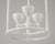 White Bespoke Plaster Alard Three-Light Fixture For Sale - Image 8 of 9