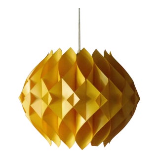 1970's Danish Modern Plastic Geometric Hanging Pendant Lamp For Sale
