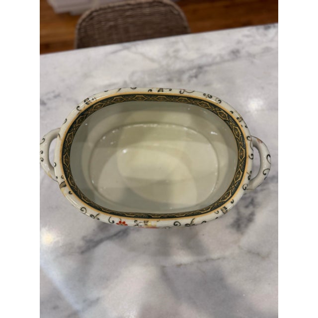 Beautiful vintage Asian Foot Bath, green, yellows and orange. Great design, and very versatile.