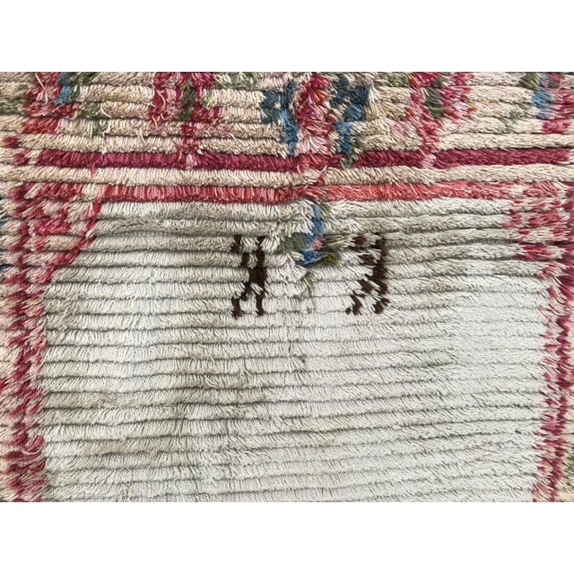Very unusual and beautiful runner from Scandinavia, mid-20th century, with a design of a 18th century tapestries or...
