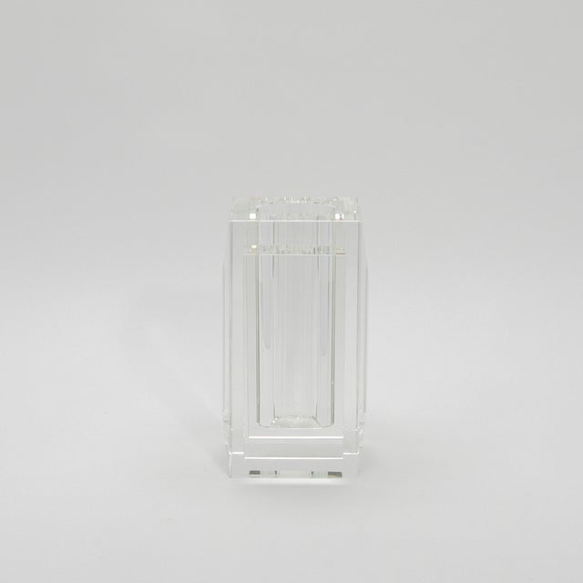 Crystal Fins Vase by Ka Glass For Sale - Image 4 of 9