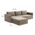 Willow Taupe Modular 4-Piece Performance Velvet Sectional For Sale In Los Angeles - Image 6 of 6