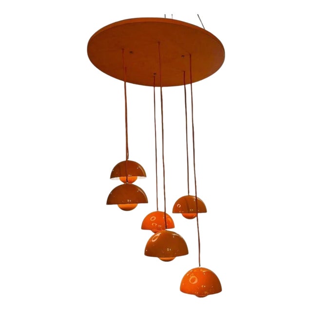 1970s Verner Panton Flowerpot chandelier For Sale