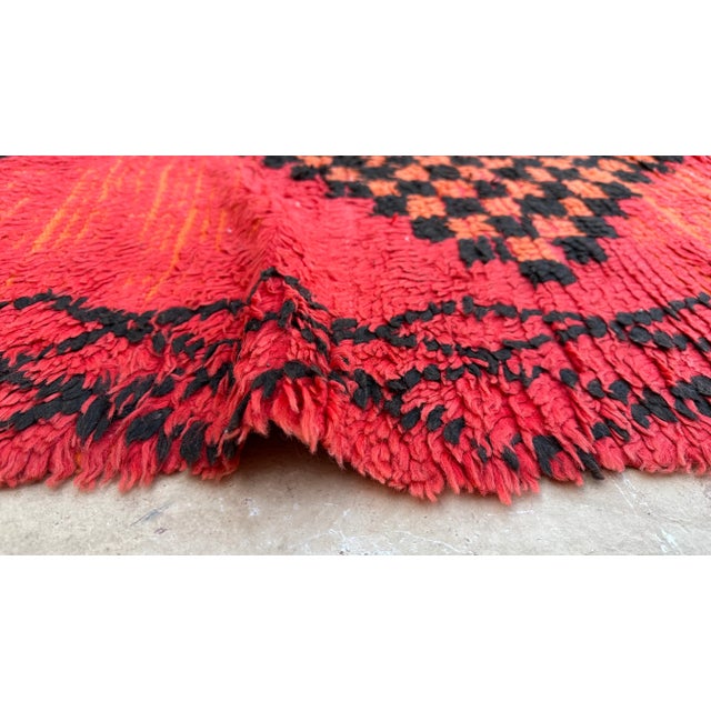 Red Vintage Moroccan Runner Rug For Sale - Image 10 of 10