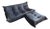 Togo Sofa with Pouf in Black Leather by Michel Ducaroy for Ligne Roset, Set of 2 For Sale