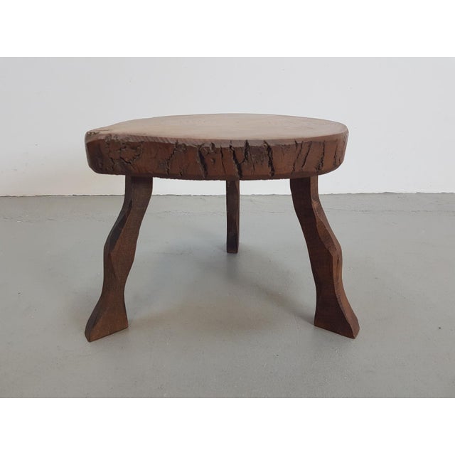 Wood Mid-Century Modern Brutalist Tree Trunk Side Table, 1960s For Sale - Image 7 of 7