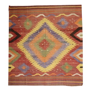 Vintage Zabihi Collection Turkish Room Size Kilim For Sale