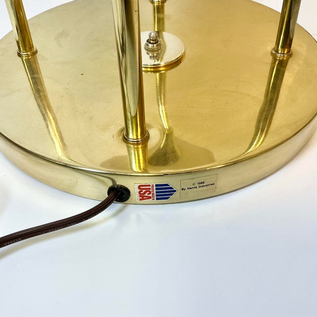 Apricot 1980s Vintage Hollywood Regency Art Nouveau Tulip Shade Table Lamp - 4 Lights For Sale - Image 8 of 10