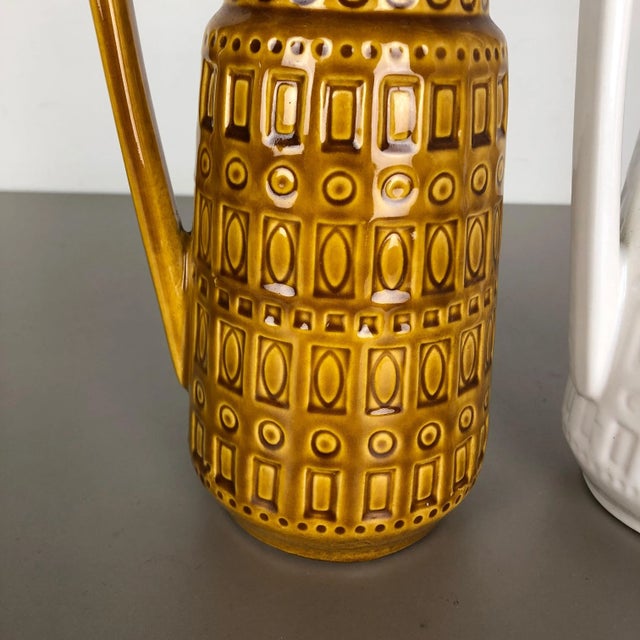 Vintage Pottery Fat Lava Glazed Vases from Scheurich, Germany, 1970s, Set of 2 For Sale - Image 4 of 18