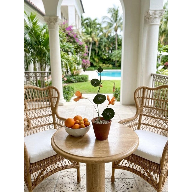 Charming Vintage Italian Hand-Crafted Metal and Crepe Paper Nasturtium Topiary in Terracotta Pot For Sale - Image 11 of 12