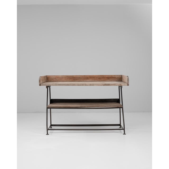 20th Century French Iron Bakery Table with Wooden Top For Sale - Image 16 of 18
