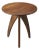 Lautner 16.5 in. W Round Modern Tripod Leg Side Table, Brown For Sale