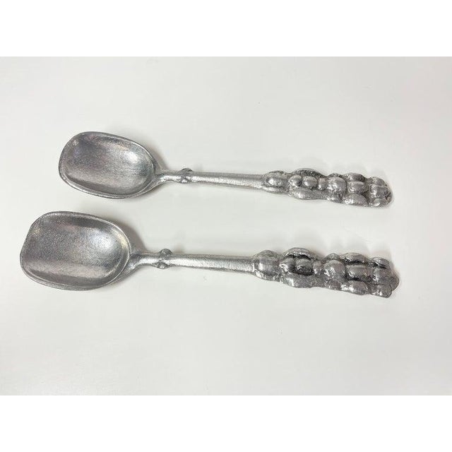 Metal Pair of Don Drumm Bubble Spoons. For Sale - Image 7 of 12
