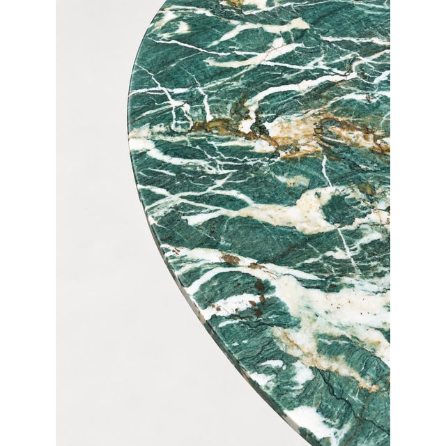 Italian Alps Green Marble Table with Grissinato Edge, 1935, in Very Good conditions. Designed 1920 to 1949