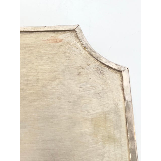 Silver Italien Silver Rectangular Tray For Sale - Image 8 of 13