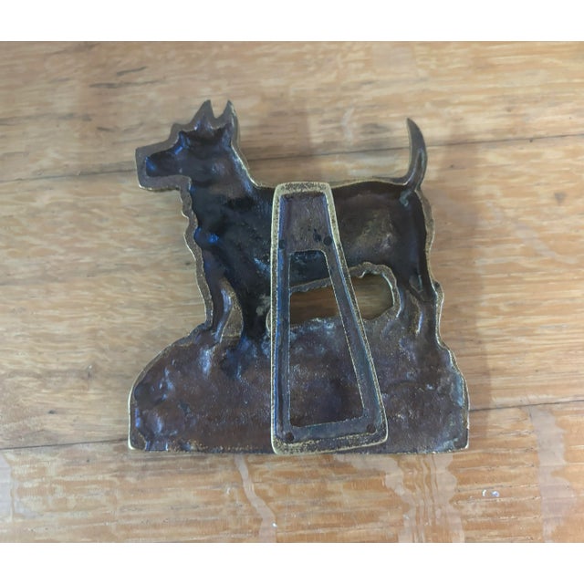 English Vintage English Brass Aberdeen Terrier Door Knocker For Sale - Image 3 of 4