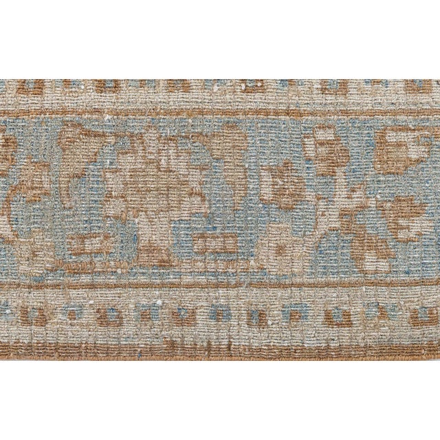 Beige Vintage Persian Meshad Handmade Wool Rug For Sale - Image 8 of 8