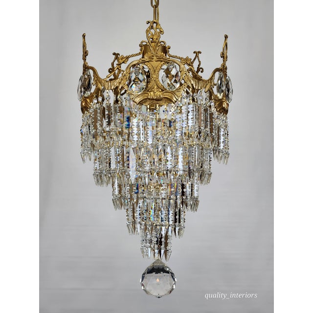 Antique Circa 1910 Double Serpent Wedding Cake Chandelier - Rare For Sale - Image 12 of 12