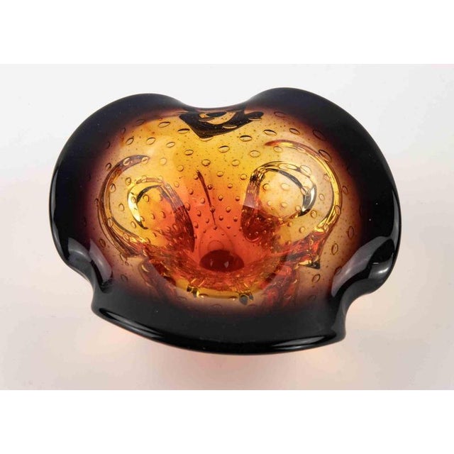 Vintage Glass Bowl attributed to Seguso Vetri d'Arte, 1970s For Sale - Image 4 of 7