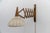Scandinavian scissor wall lamp in wood and fabric, 1960s The length is from 60cm to 150cm. The lamp is executed with 1x...