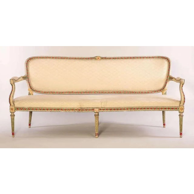 A fine Nord Italian 18'century painted canapé cm 210x60x90