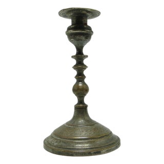 Eclectic Gilloched Candlestick, 1900s For Sale